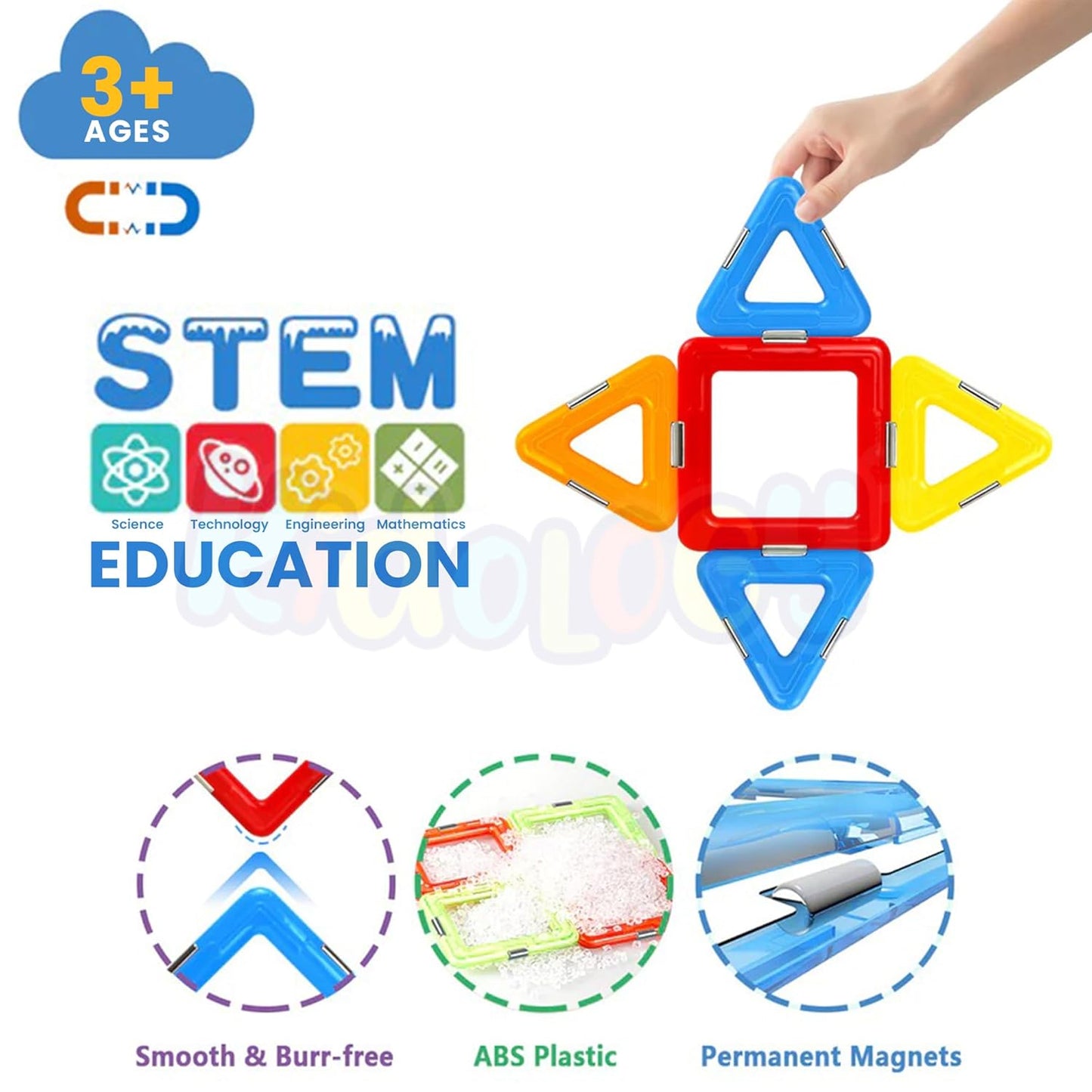 Magnetic Building Tiles Play Set