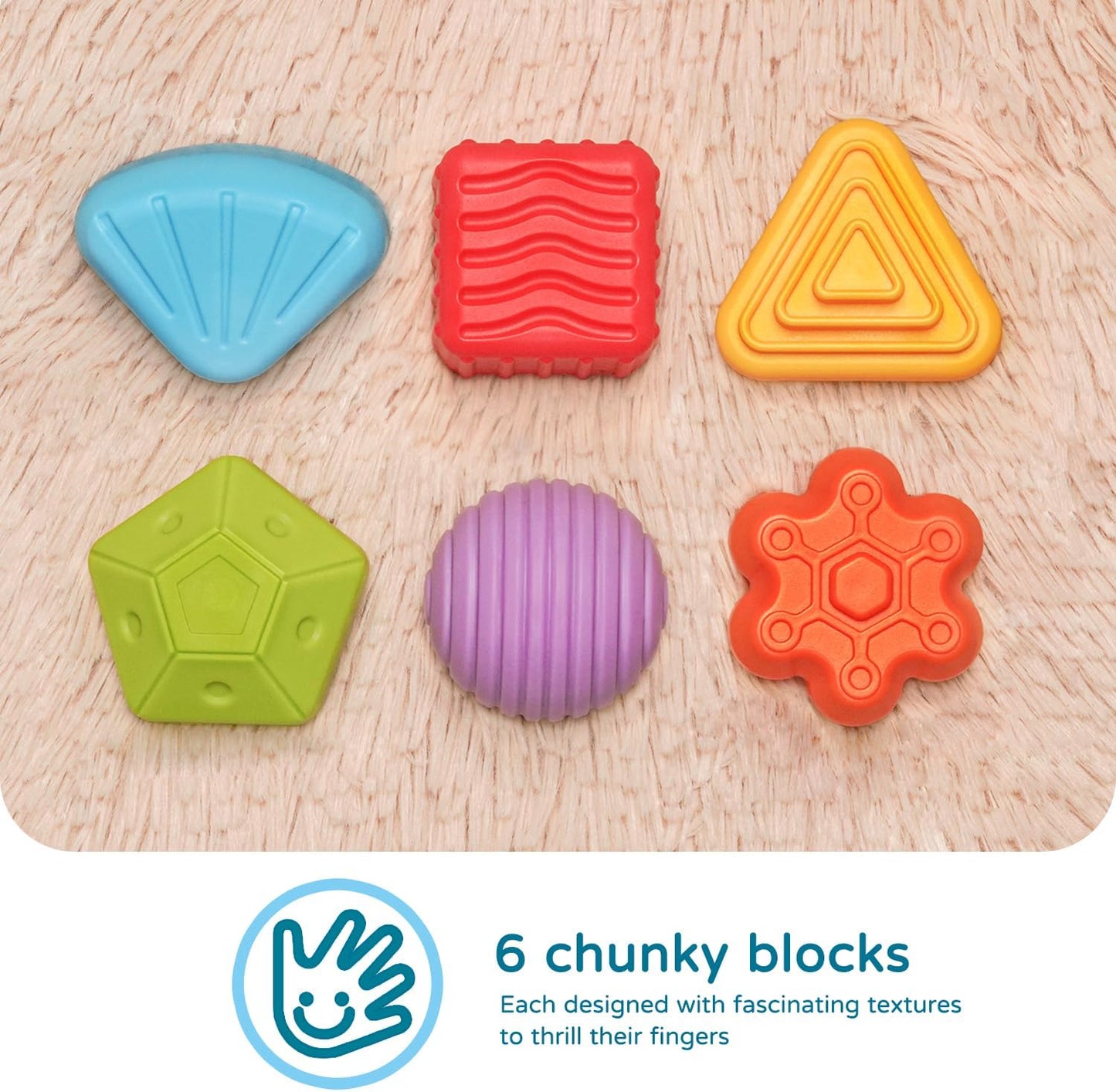 Aprilwolf - Cube & 6 Sensory Shape Block