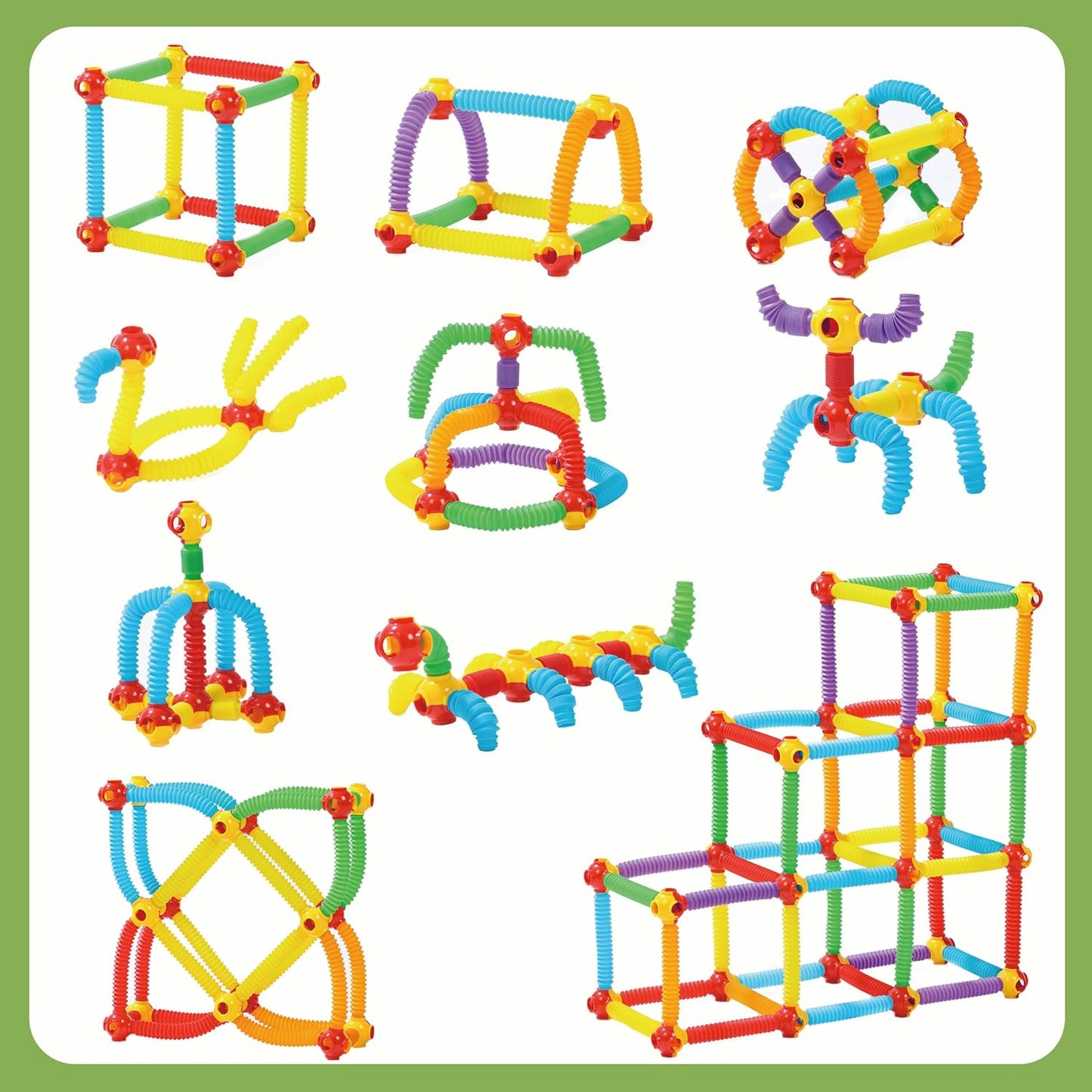 Pop Tubes Building Toy STEM 60 Piecs