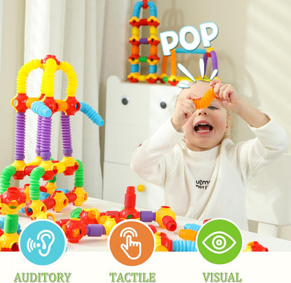 Pop Tubes Building Toy STEM 60 Piecs