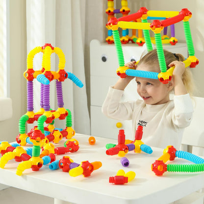 Pop Tubes Building Toy STEM 60 Piecs